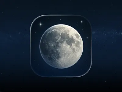 Lumoon App Icon app icon galaxy icon ios lunar moon space
