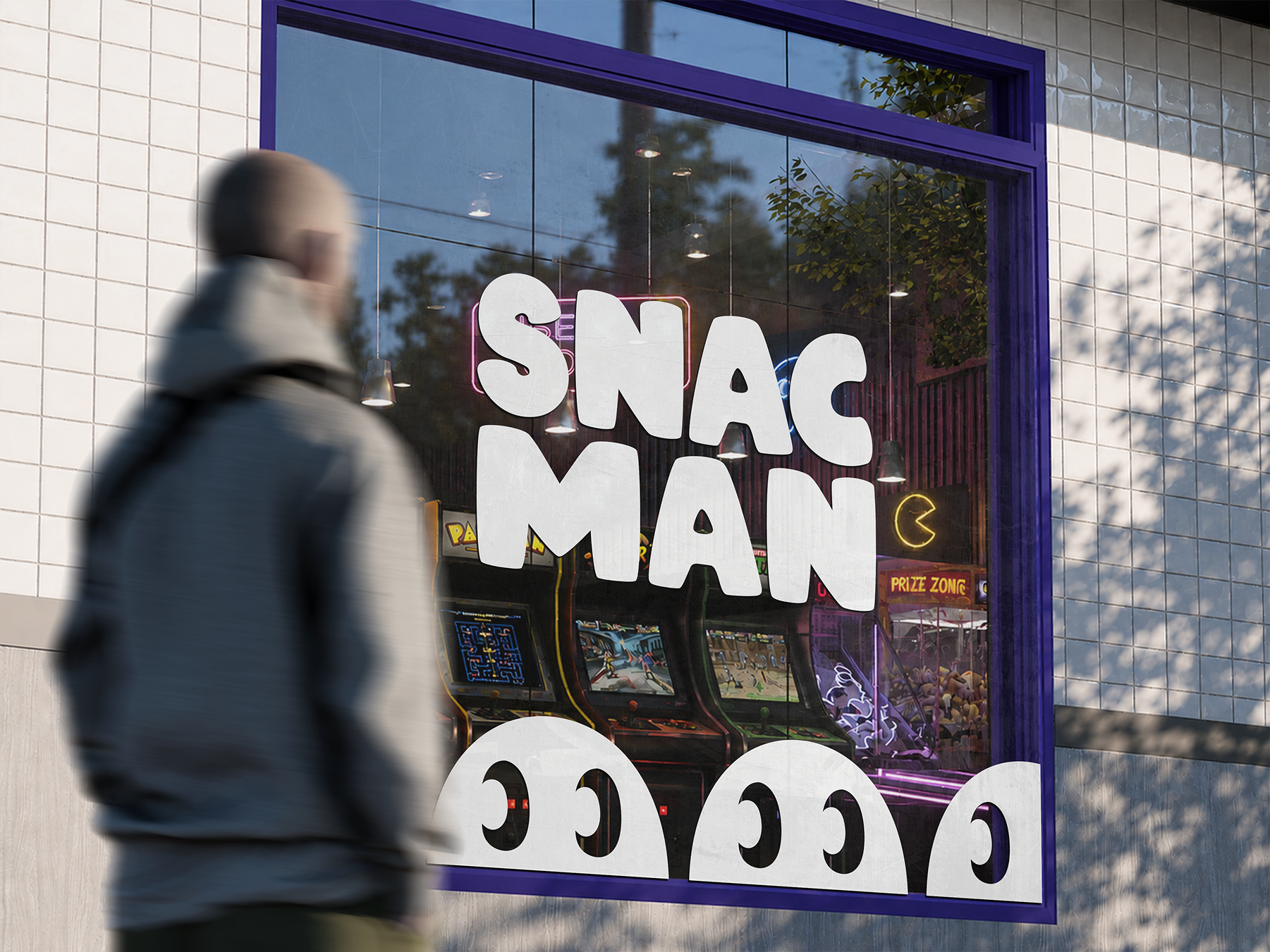 Snac Man branding design fast food gamer graphic design logo