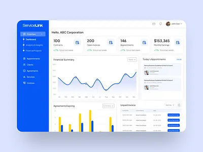 ServiceLink-Desktop-B2B2C Platform b2b platform b2c platform dashboard saas webapp services platform ui webapp