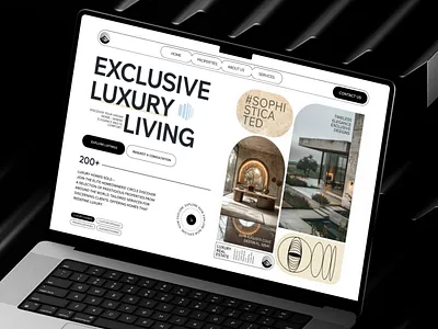 Luxurious & Sophisticated Housing Website app branding design flat graphic design housing interface landing page luxury sustainability sustainably ui ui design uiux ux ux design web web design website design