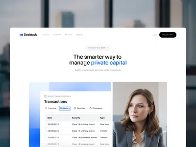 Dealstack: Website ai clean design embacy minimal web design website