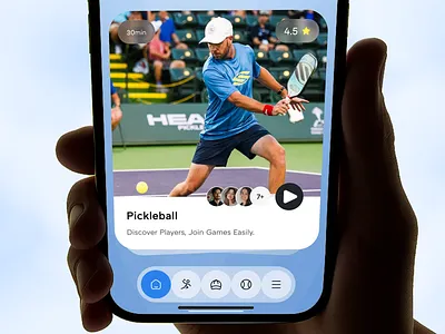 Pickleball Sports App UI — Social Sports Mobile App Design activity app design app app design booking sports app design fitness community app ios mobile mobile app pickleball app product design social fitness app social sports app sports app sports booking app sports mobile app sports platform ui ui design