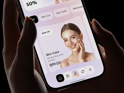 Beauty & Skincare Booking App UI — Salon Service Mobile App app app design appointment booking app beauty app beauty mobile app beauty service app booking app ui cosmetic app design design ecommerce beauty app ios mobile mobile app product design salon app design salon booking app skincare app ui ui design wellness app ui