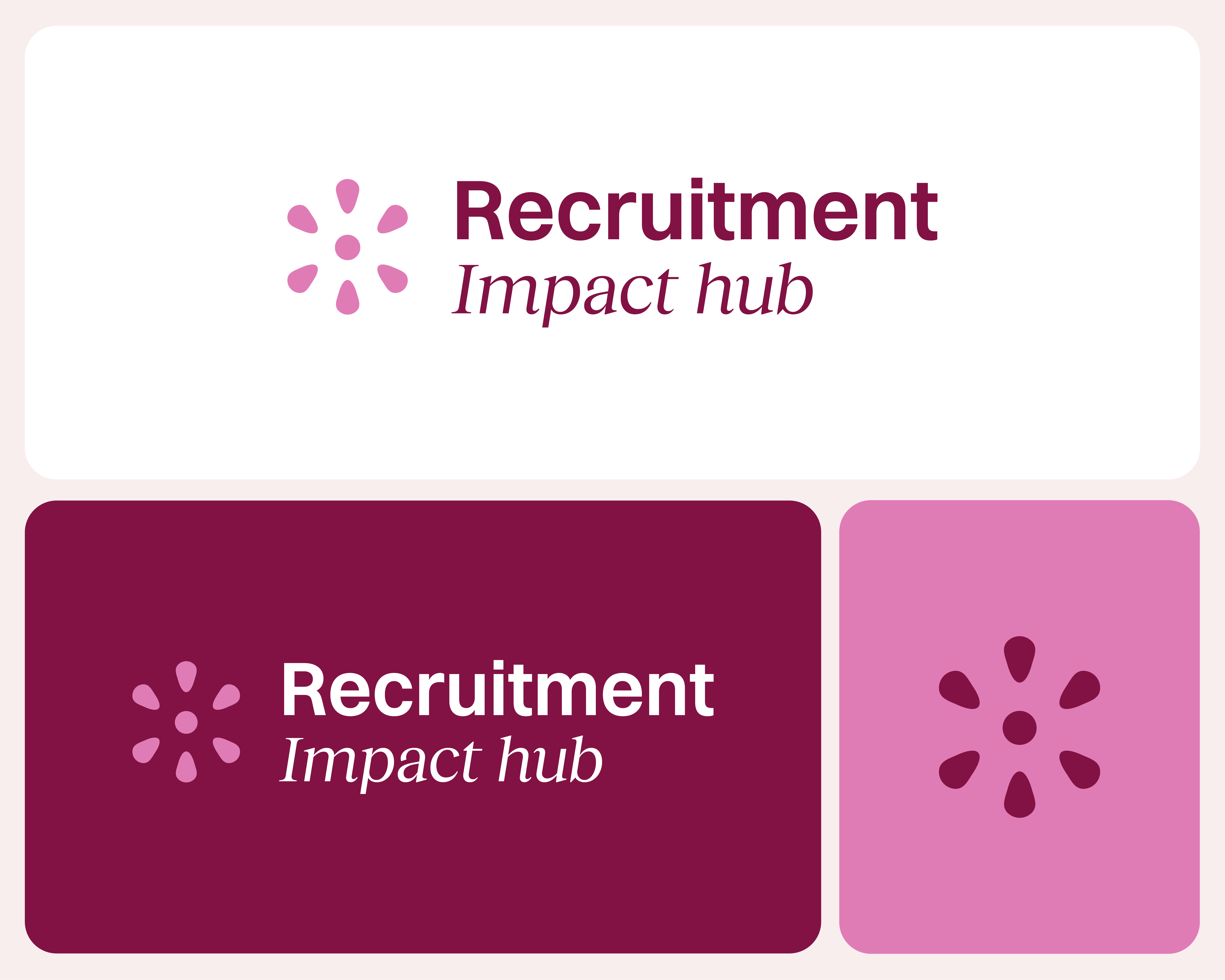 Logo for Recruitment Impact hub brand and identity brand design branding design graphic design identity logo