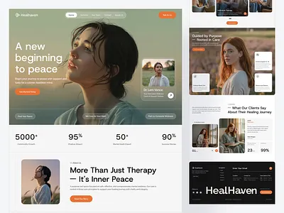 Mental Health Landing Page depression design fitness hospital landing page medical medical care meditation website mental health mentalhealth mindfulness ui uiux uiux design web design web ui website website design