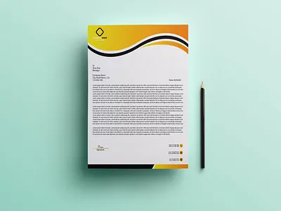 Professional Modern Corporate Letterhead Template banner design branding business corporate design creative letterhead design logo marketing poster template