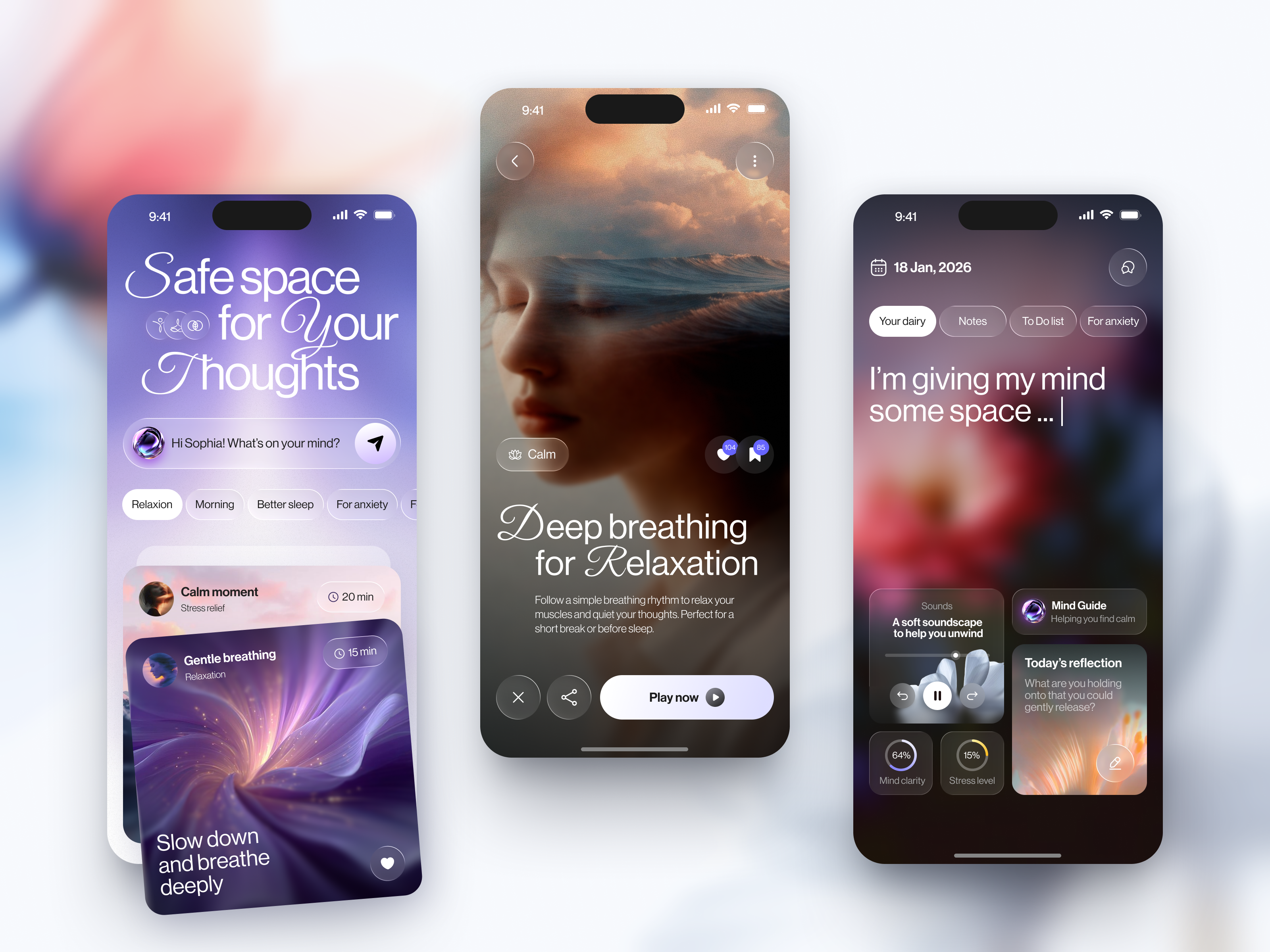 Mobile iOS App for Mental Health app app design application application design design interface ios app ios app design mobile mobile app mobile app design product product design service startup ui ux