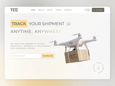 Transline Cargo — Logistics & Real-Time Tracking UI cargo design drone herr herro landing page shipments transline cargo ui webs website zahid hasan shahed zhs1048