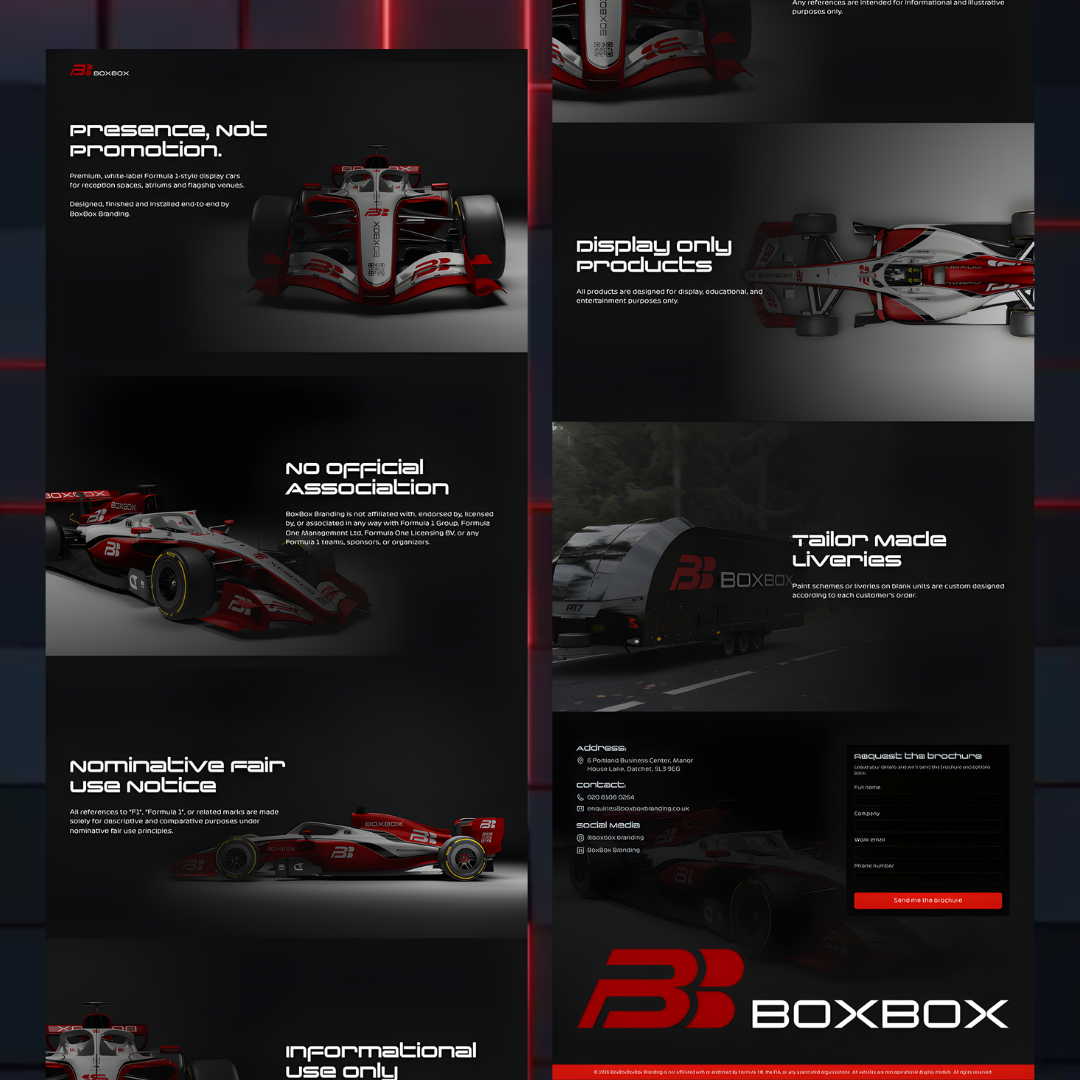 F1 LandingPage Design 3d animation branding graphic design logo motion graphics ui