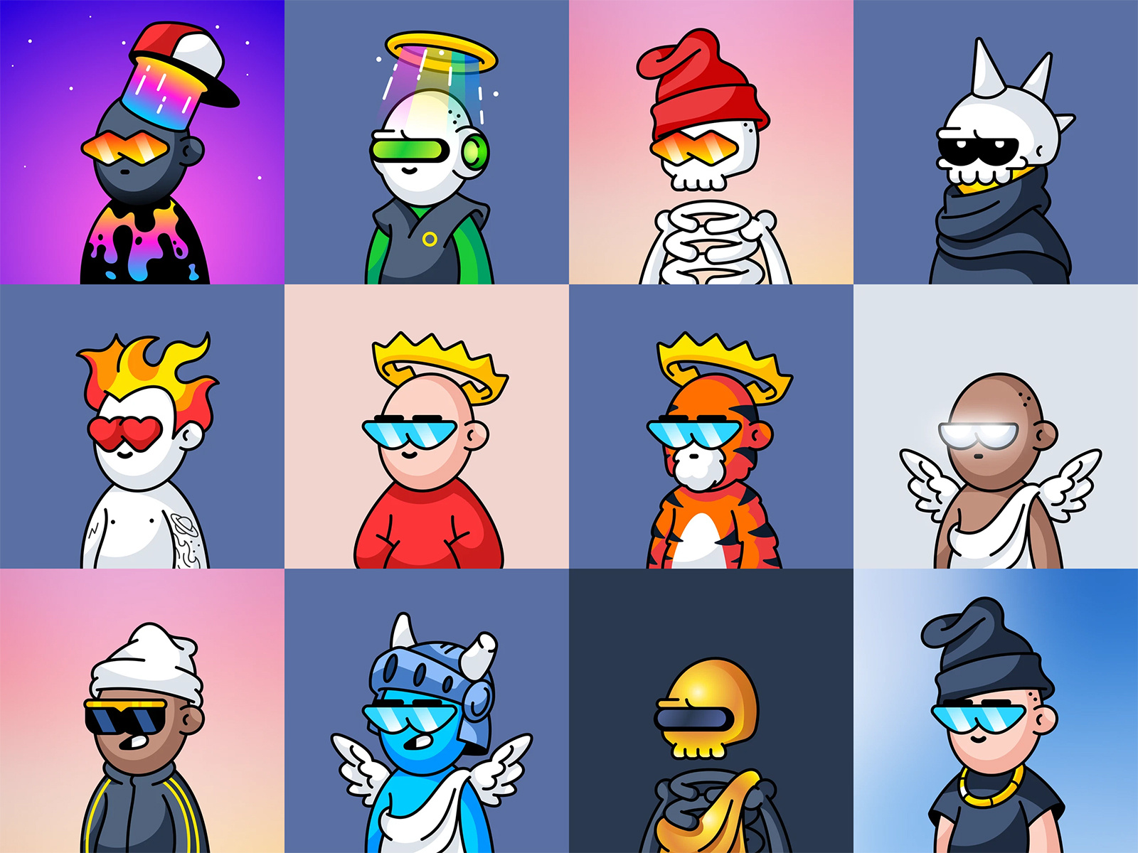 NFT Collection, Abstract Character Design, Crypto Art