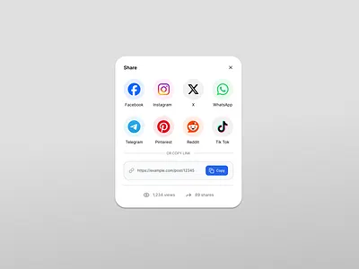 Social Share Modal | DailyUI | Day10