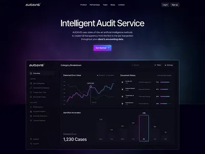 Audavis - Website audavis branding clean dark design digital icons landing landingpage light logo minimal saas ui website