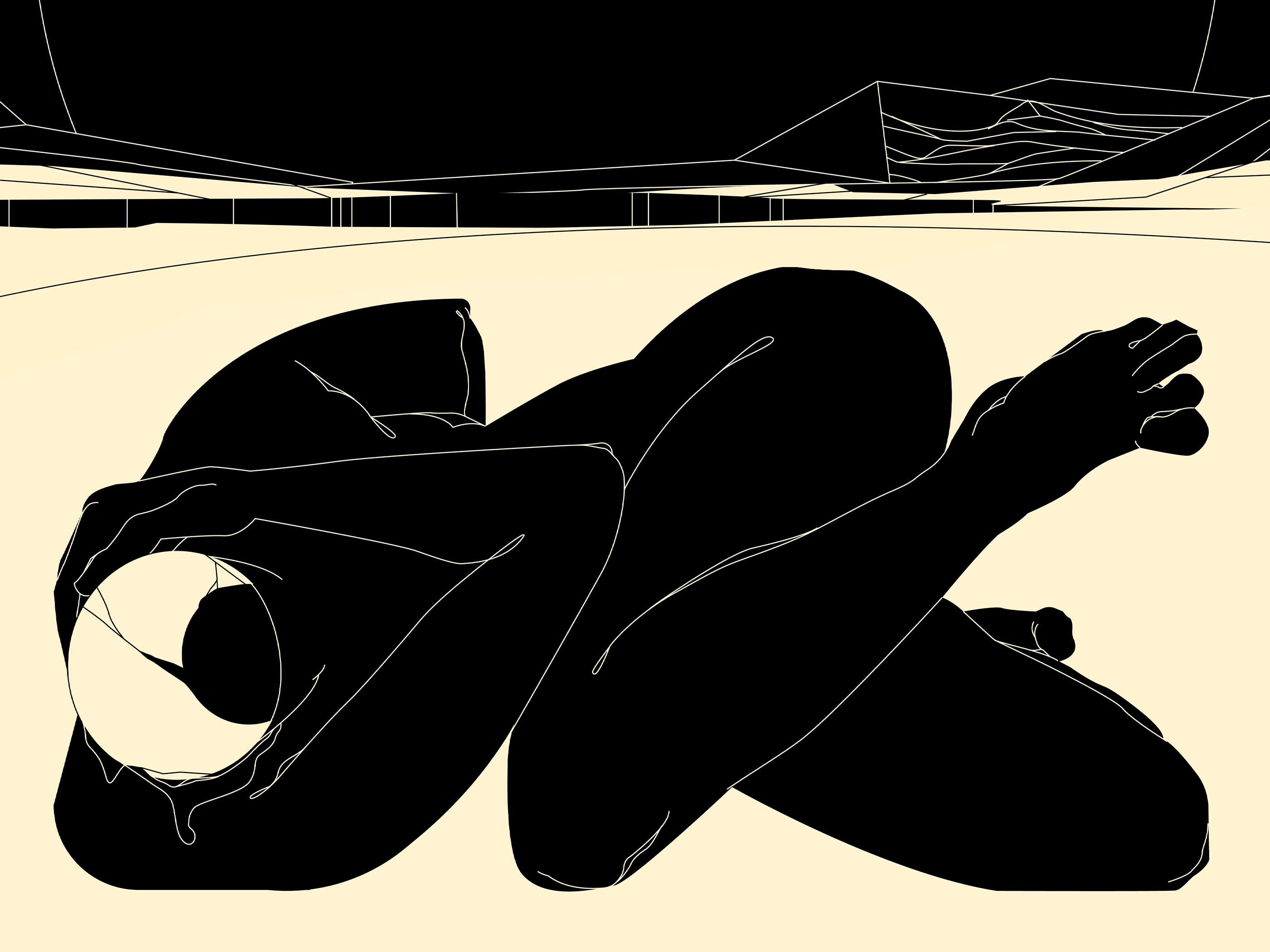 Somewhere abstract art branding broken composition design donceptual illustration dual meaning figure figure illustration graphic art illustration laconic lines minimal poster print print art somewhere woman figure