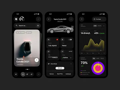 Car Management App UI - Animation animatedui appanimation appdesign appprototype carappui creativeui darkui designanimation digitalproduct interfacedesign microinteractions mobileappui motiondesign productdesign uianimation uiinspiration uxanimation uxui