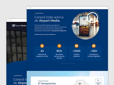 Airport Media (Aeropuertos Argentina) Web Design figma ui web web design website