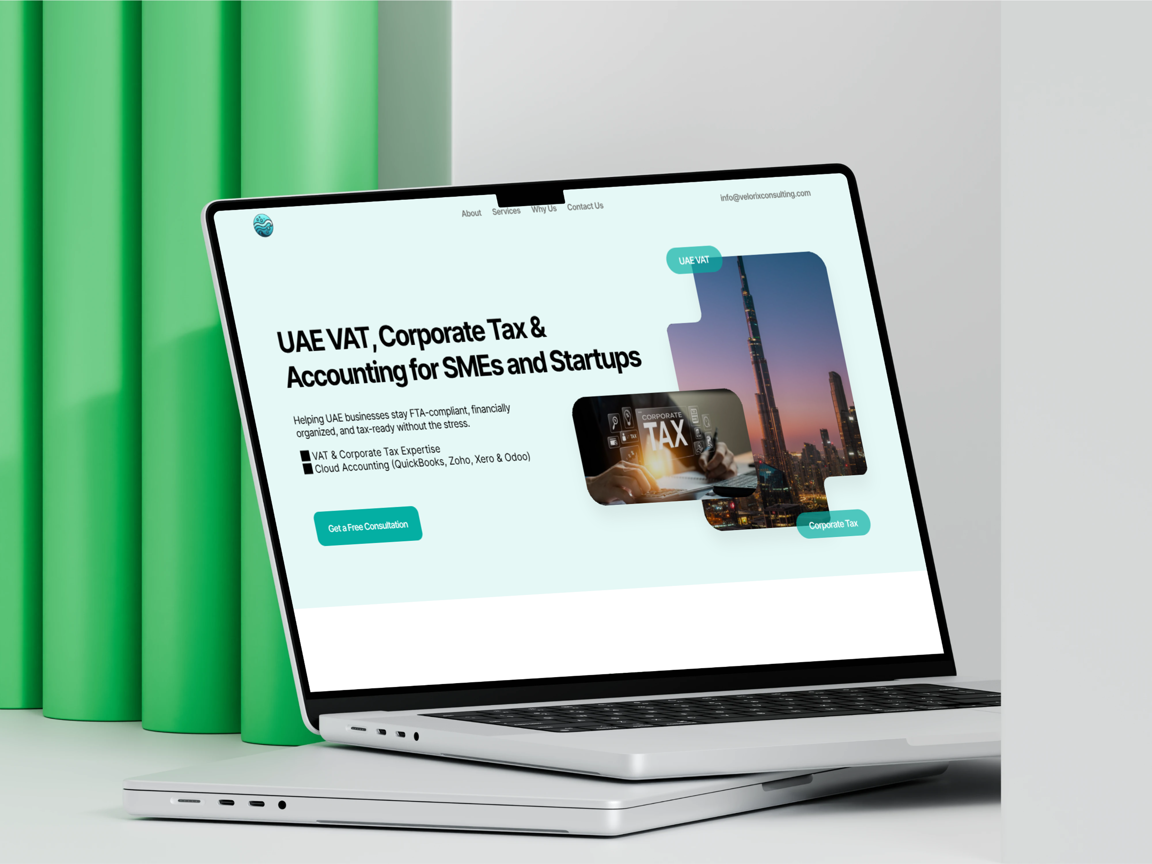 Accounting and Finance Website Design accountant website accounting accounting website design finance finance website design homepage design landing page design onepager website uae tax design ui uiux design vat corporate tax website design
