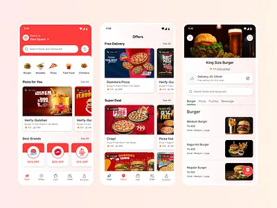 Food Delivery Mobile App brand identity branding creative design design system digital design graphic design icon illustration logo logo design logo mark minimal minimal design modern design product design ui ui design visual identity