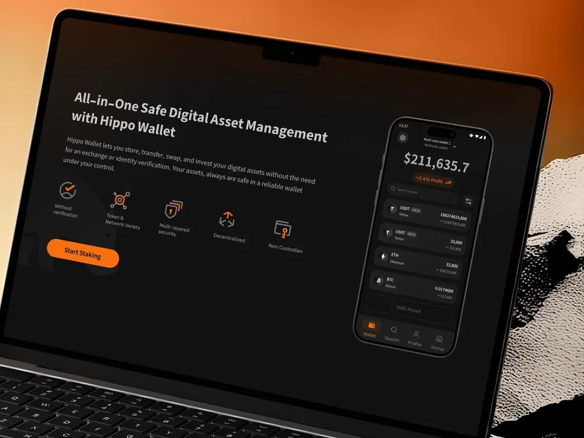 Digital Asset Management - Hippo Wallet Ecosystem clean ui crypto app dashboard ui ethereum fintech icon fintech user interface iconography iconset minimal mobile ui product design uidesign visual design