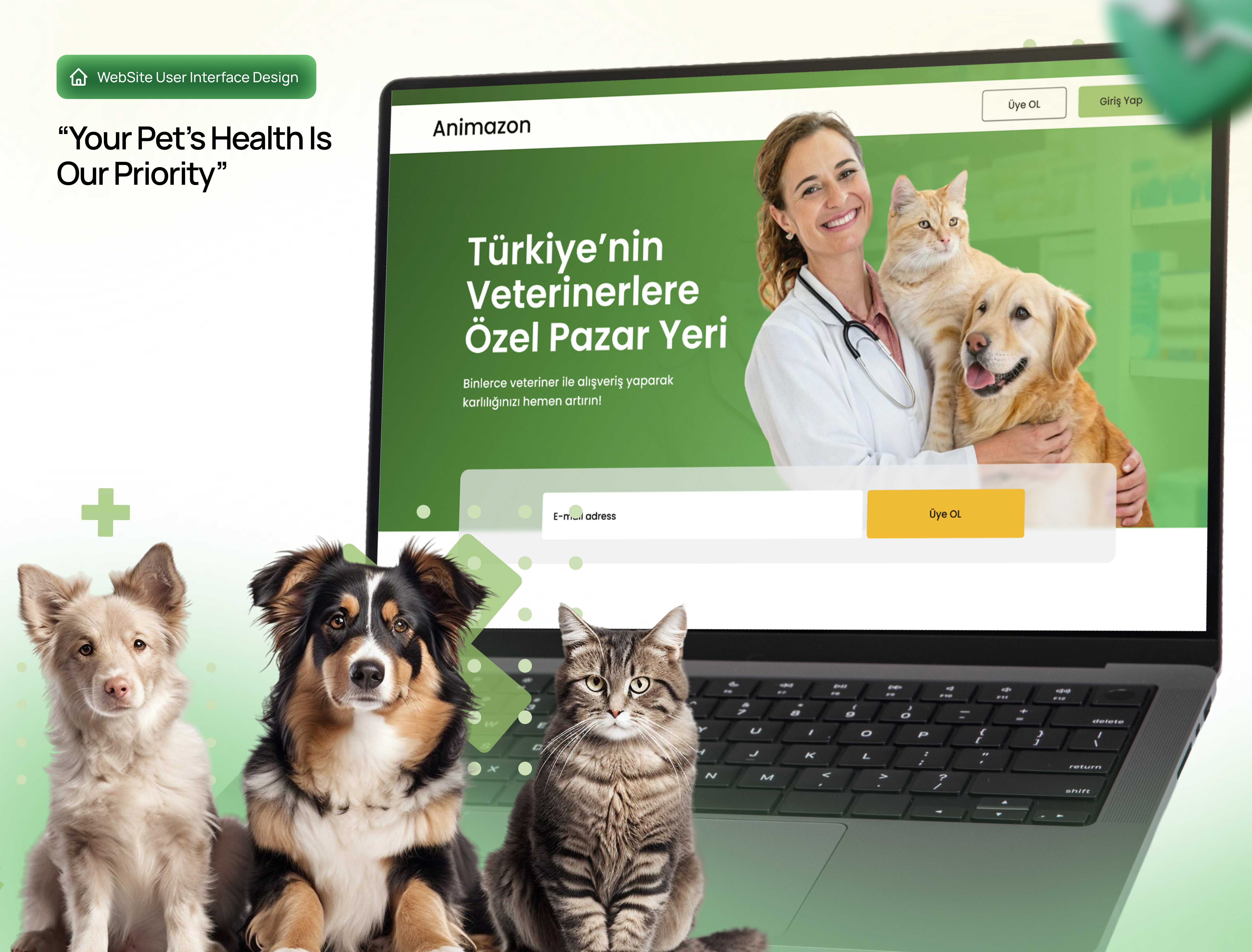 Veterinary E-commerce Website UI Design cat dog pets ui user vet veteranry