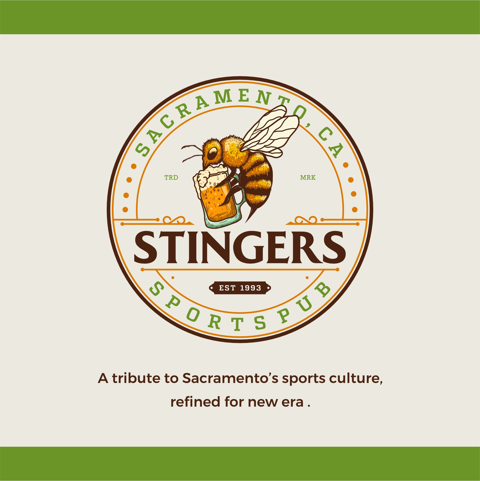 Logo Breakdown badge logo bar logo bee logo beer brand brand guidelines brand identity branding design graphic design icon illustration logo pub logo rustic logo sacramento sports stingers logo vector vintage logo