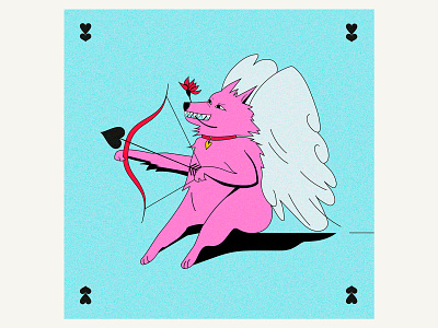Heartbreaker 2023 angel art cupid dog graphic design heart heartbreaker ill illustration valentinesday vector vectorillustration