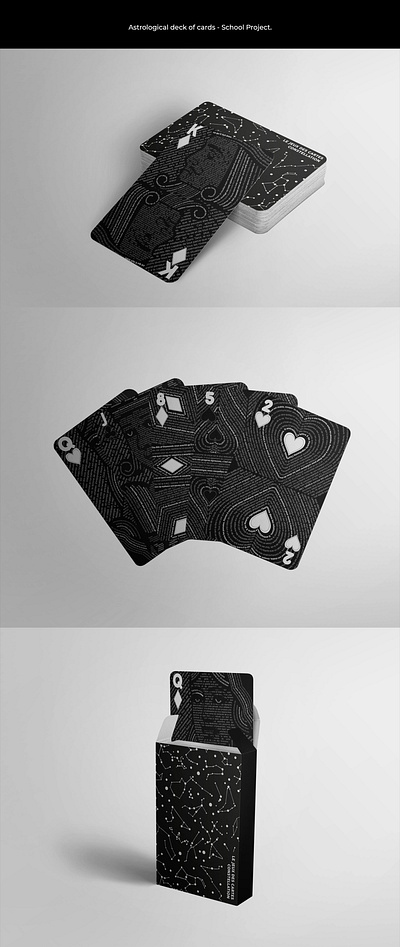 Astrological deck of cards cards graphic design illustration