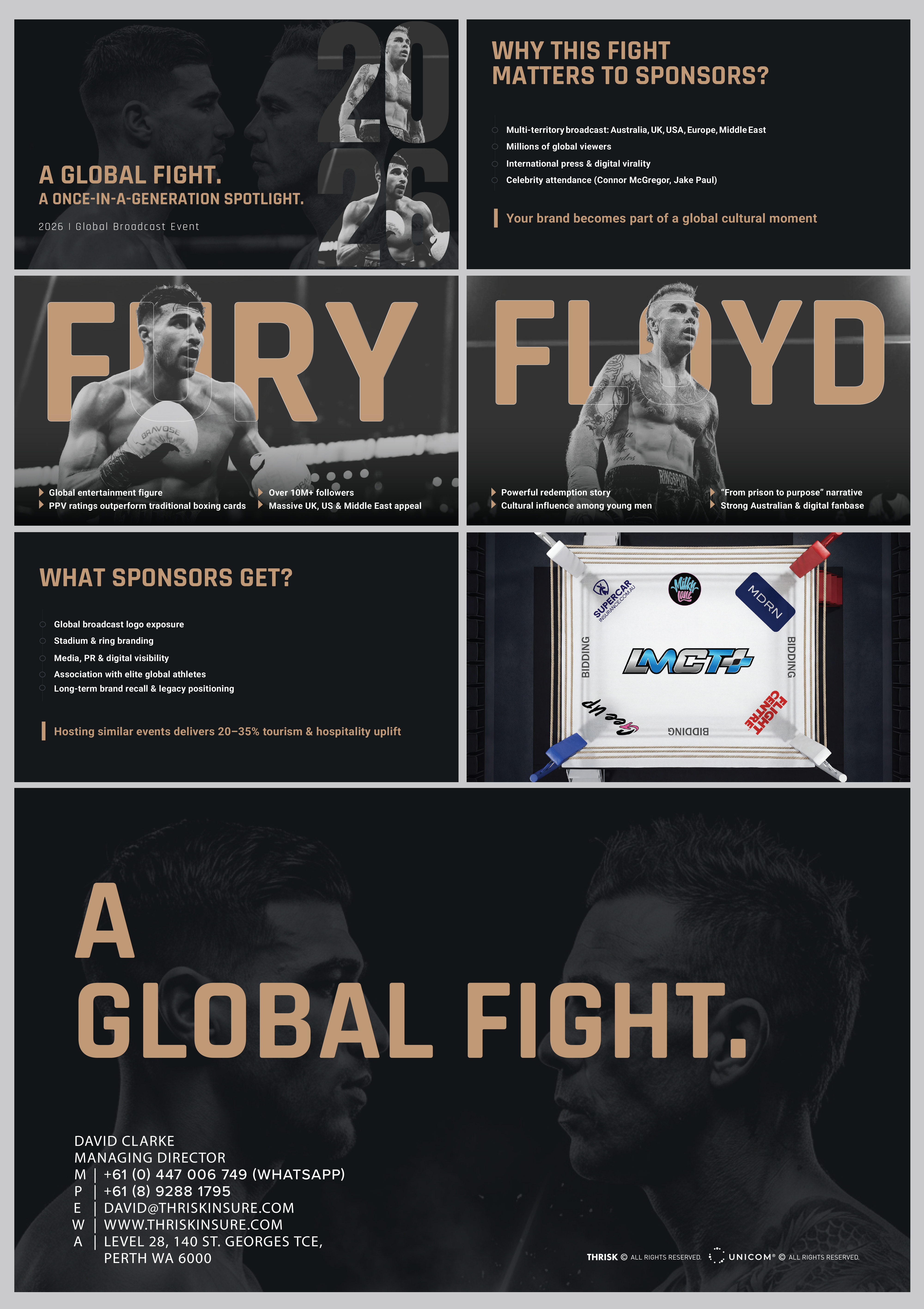 Sponsor Pitch Deck Design For Fury vs Floyd Golbal Flight 2026! branding brochure design catalog design company profile design designer graphic design investor pitch deck minimalist pitch deck presentation design presentation slide sponsor pitch deck