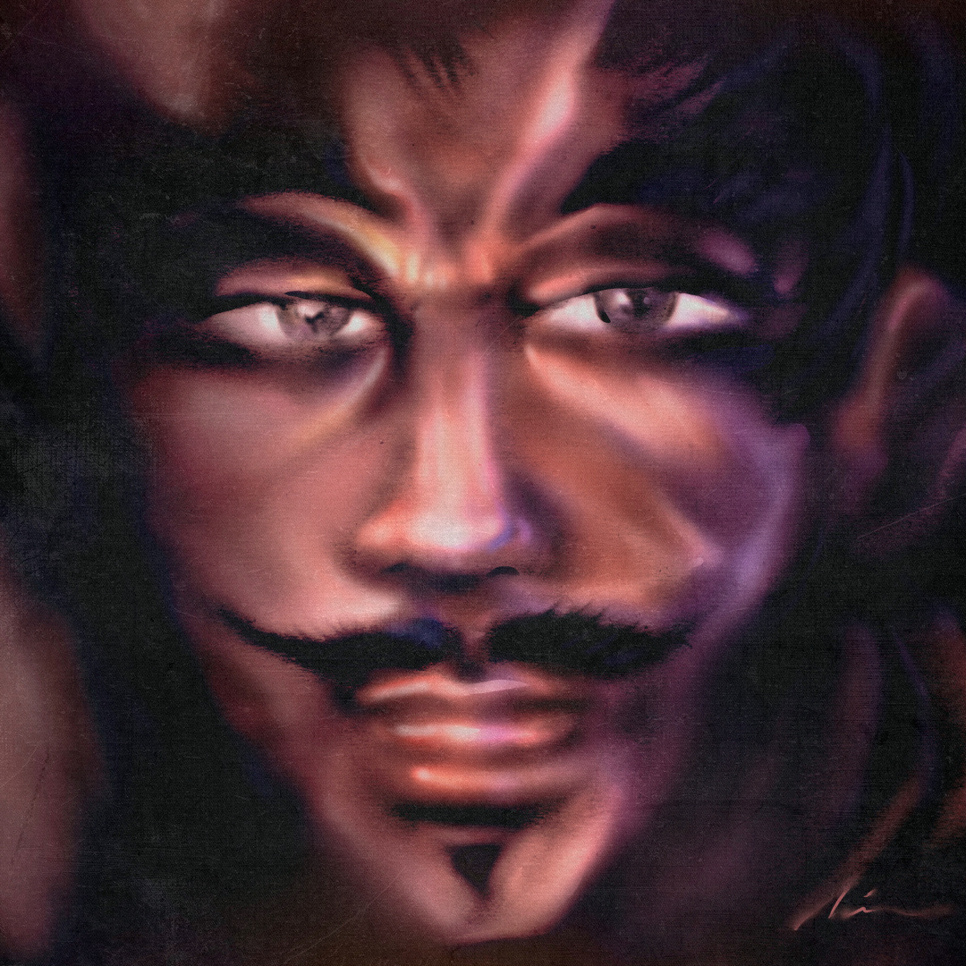 "Don Oscario" airbrush art branding color pencil comic cover design draw dream illustration man portrait poster realism tee shirt vintage water ink