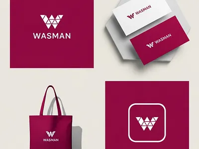 WASMAN | Modern Geometric Logo & Brand Identity. brand identity branding corporate branding geometric logo graphic design logo logo design minimal logo modern design visual identity