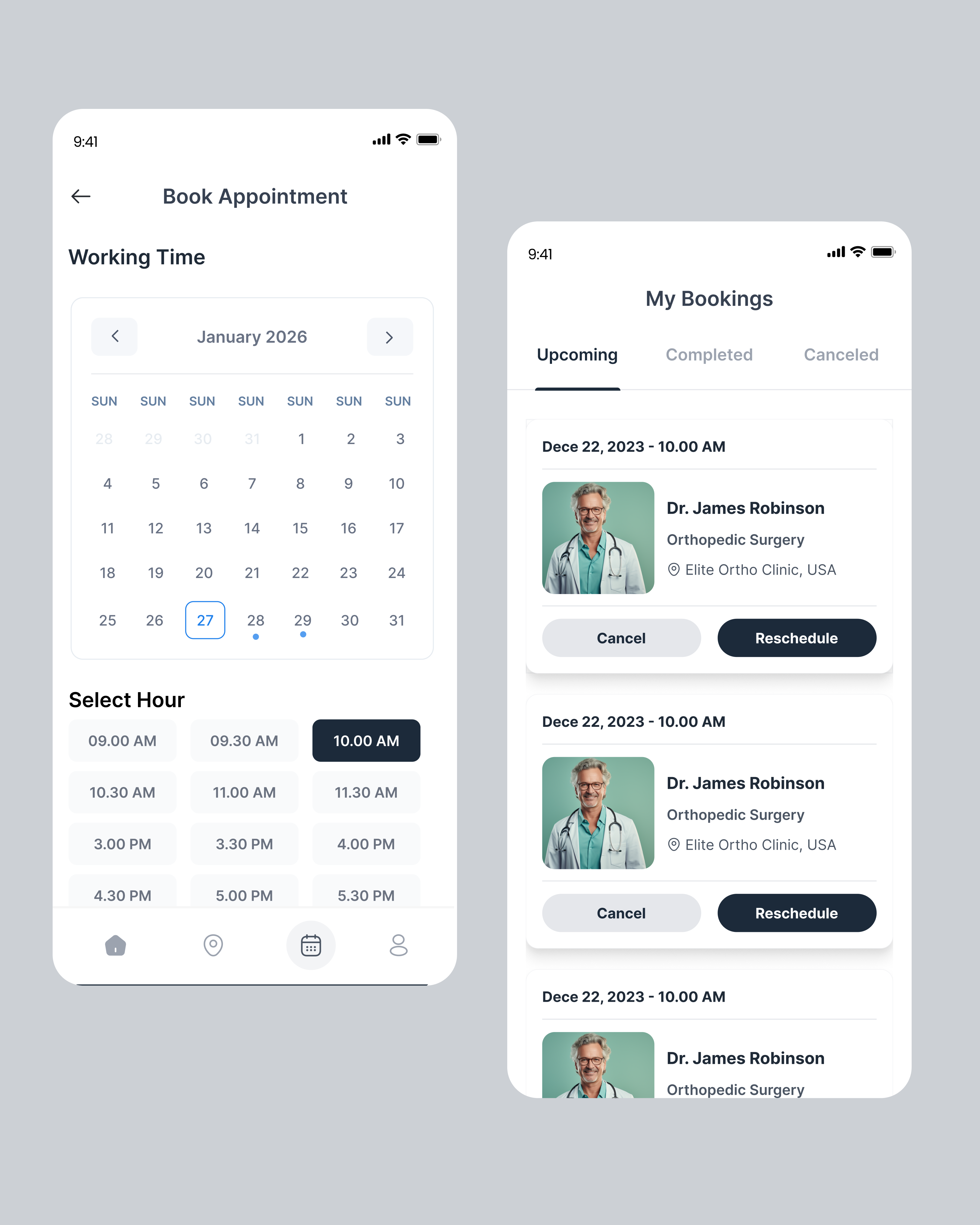 Doctor Appointment Mobile App — Smart Healthcare UX appdesign healthcaredesign healthcareux interactiondesign mobileappdesign productdesign uidesign uiuxdesign usercentereddesign uxinspiration