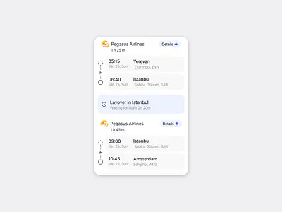 Flight Search Result Card — UX/UI Concept appdesign fintechdesign flightbooking flightcard mobiledesign productdesign travelapp uidesign uxdesign
