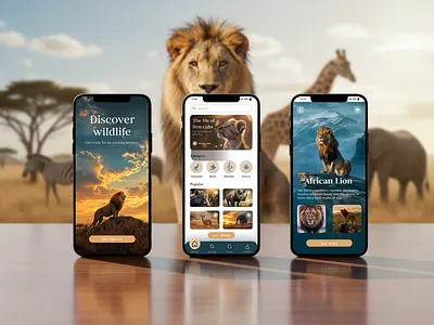 Animals of Africa UI/UX Design (Mobile) animals animals of africa figma mobile app ui ux web deisgn