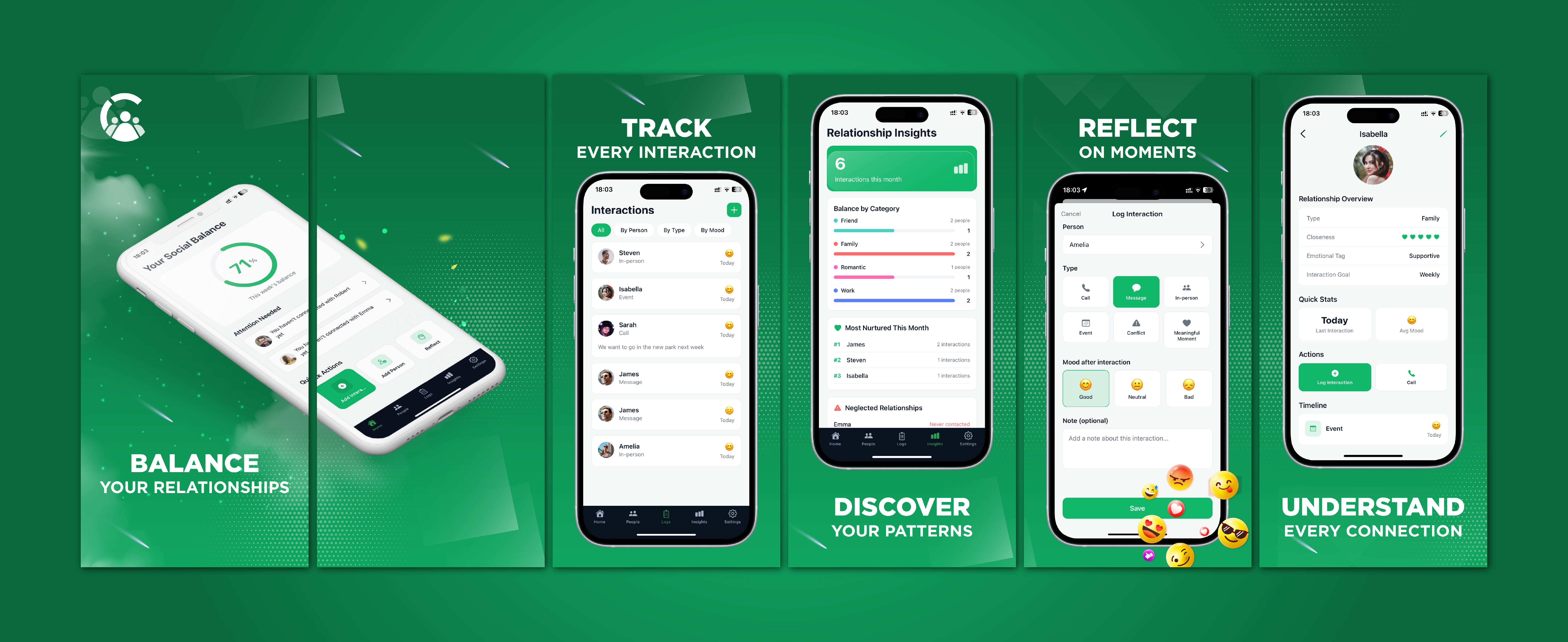 Connections app screenshots branding graphic design logo ui