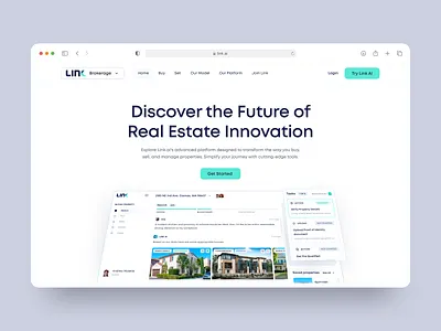 Link.ai - Multi-Page Real Estate Website ai platform bento layout conversion design dashboard design digital product fintech design landing page marketing website modern web design multi page website product design proptech real estate app real estate saas real estate website saas website startup website ui design ux design web design