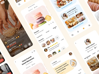 Food Recipe App animation delivery design eating food order recipe sweet tasty ui ux