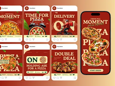 Instagram Templates for Pizza & Fast Food Restaurant branding design content creator digital marketing fast food food business food marketing instagram instagram design instagram template marketing template pizza branding pizza shop restaurant branding restaurant design restaurant marketing restaurant social media small business social media design social media marketing social media tips