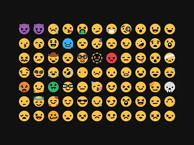 Discord emojis design design systems emoji expression faces figma happy icon illustration product design smilie ui ux vector visual design