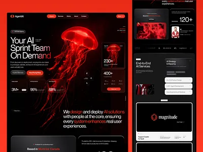 AgentAI ai landing page ai landing page design ai landing page ux branding design figma graphic design illustration logo ui uiux ux web design website website design website design ui website design ux