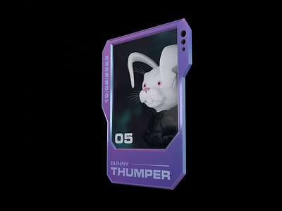 Trading Card 3d animation art baseball blender bunny card character collectible creative crypto design graphic design illustration logo motion nft trading ui web3