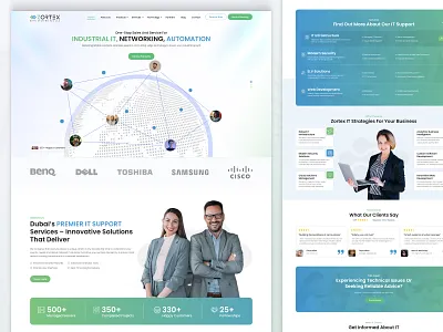 Zortex IT Services — Enterprise Website UI/UX clean design figma homepage design it services landing page modern ui professional design saas website ui ui design ux design web design