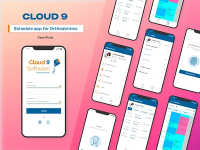 Cloud 9 - App for Orthodontics adobe xd figma product design prototype ui ux wireframe