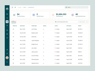Tebra - Patient Invoices app design healthcare heyo interface patient tebra ui ux web