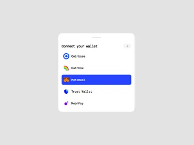 Wallet Connection UI app crypto currency design designer figma finance fintech minimal mobile modal modern ui uiux uiuxdesign ux wallet