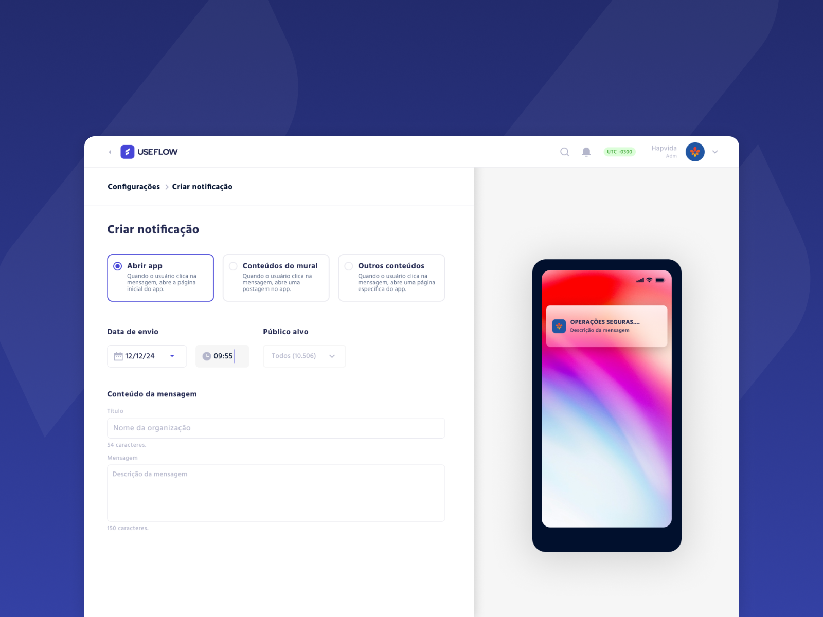Example of Useflow • Settings Notifications
