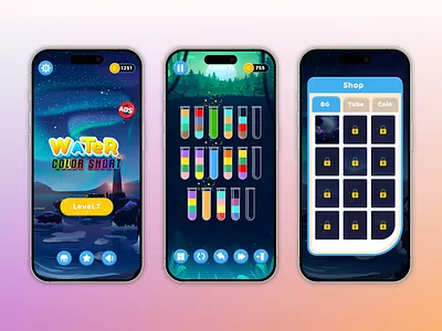 Water Color Short animation game game design graphic design ios game puzzle trending app watercolor