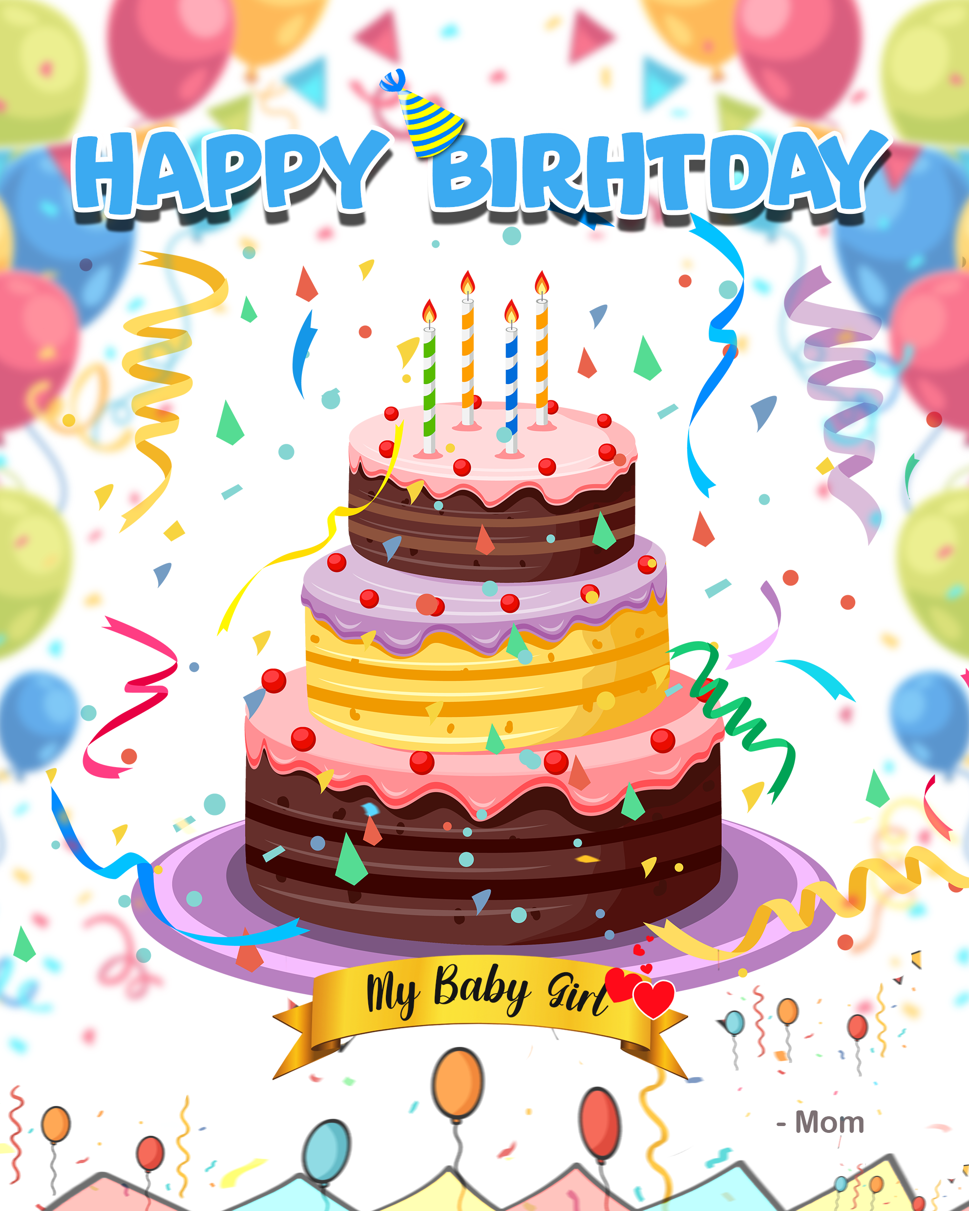 Example of Birthday greeting card Design