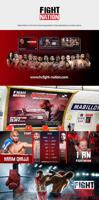 Fight Nation - Graphic Design Materials branding graphic design social media