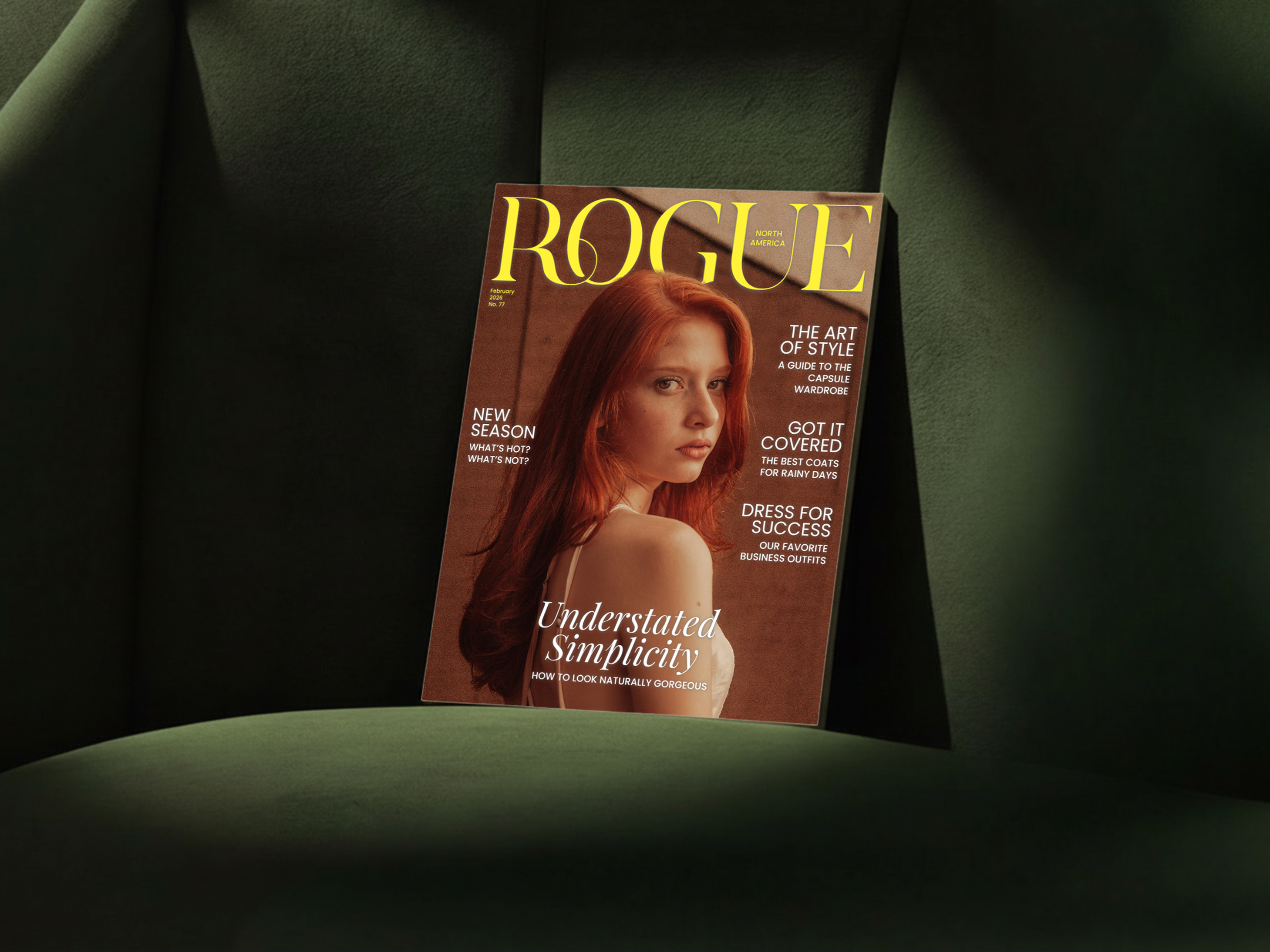 Rogue | Fashion Magazine Cover Concept 3d 3d modelling adobe illustrator adobe photoshop concept concept cover cover cover design design editorial editorial design fashion fashion magazine graphic design magazine magazine cover modelling ui ux vector