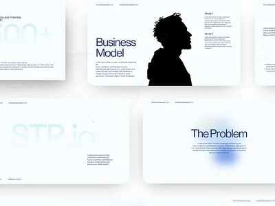 Minimal tech pitch deck presentation template