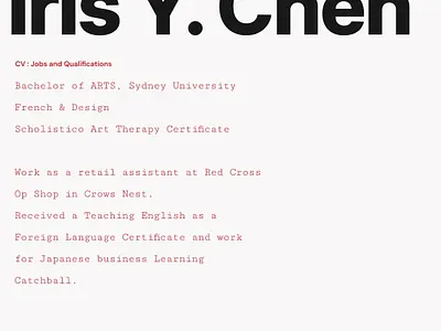 My CV graphic design